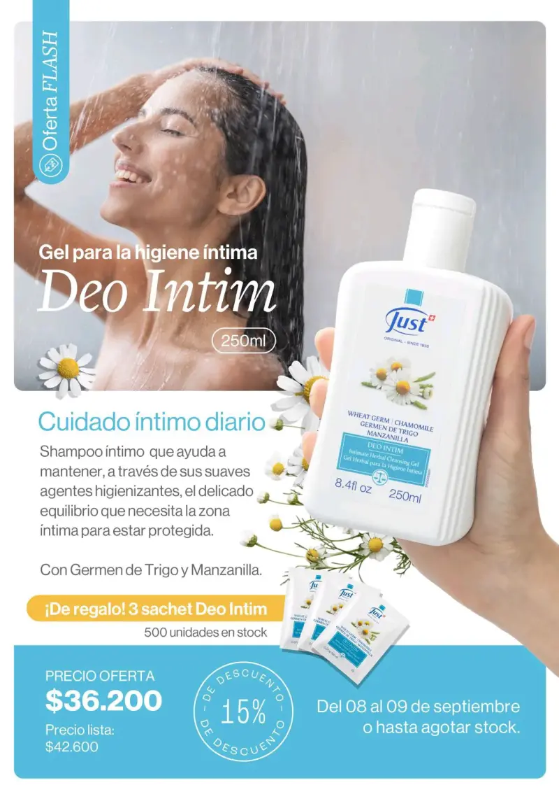 Gel íntimo Deo Intim Just 250ml