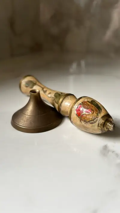 Florero De Bronce + Servilletero Francés Silea Con - miniatura 3