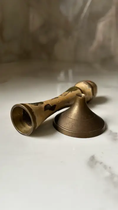 Florero De Bronce + Servilletero Francés Silea Con - miniatura 4
