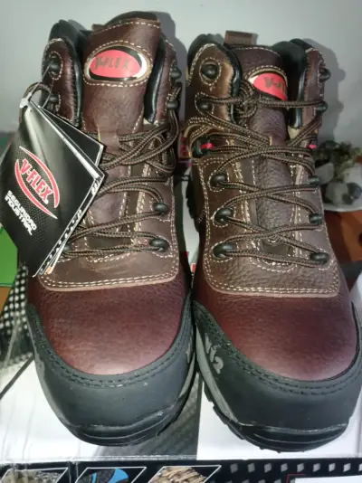 Botines de seguridad V-Flex V12 cuero café - miniatura 1
