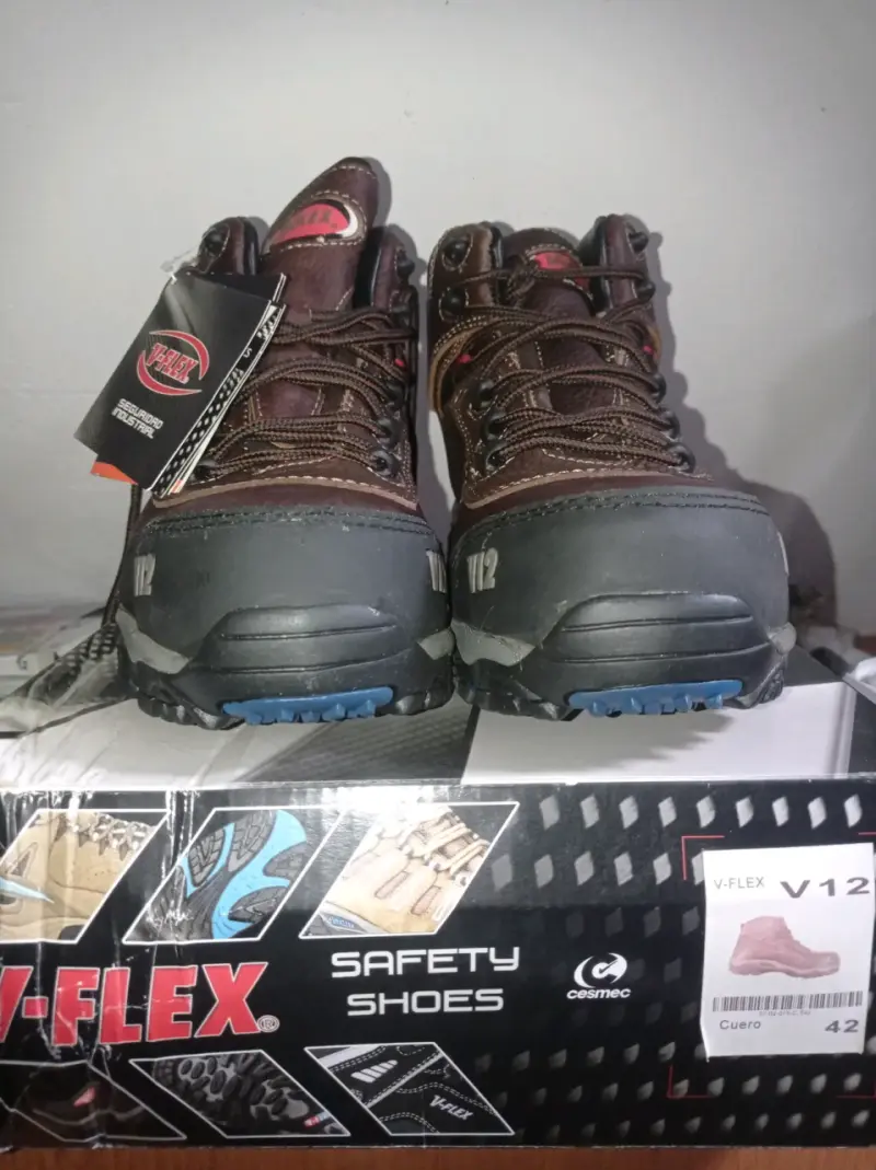 Botines de seguridad V-Flex V12 cuero café - 3