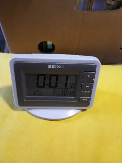 Reloj Despertador Digital Seiko LCD (Alarma, Termó - miniatura 1