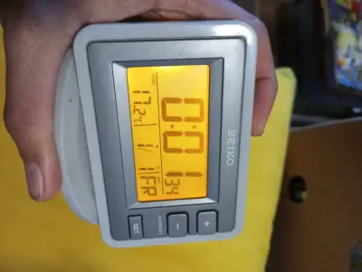 Reloj Despertador Digital Seiko LCD (Alarma, Termó - miniatura 2