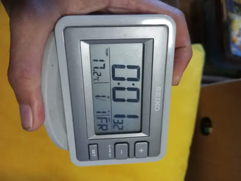 Reloj Despertador Digital Seiko LCD (Alarma, Termó - 3