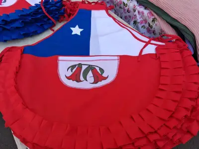 Delantal de cocina con diseño de bandera chilena - miniatura 2