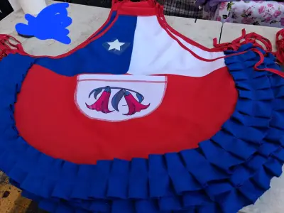 Delantal de cocina con diseño de bandera chilena - miniatura 3