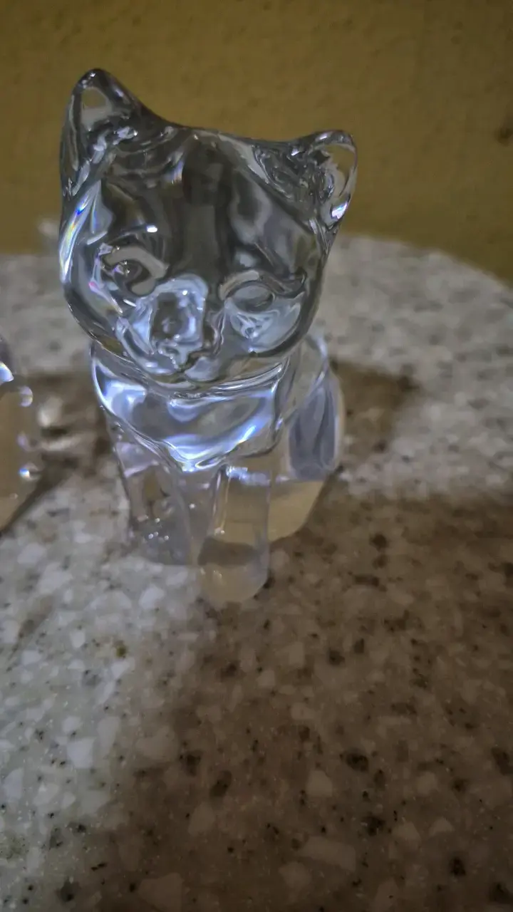 Figuras decorativas de cristal en forma de gato - 2