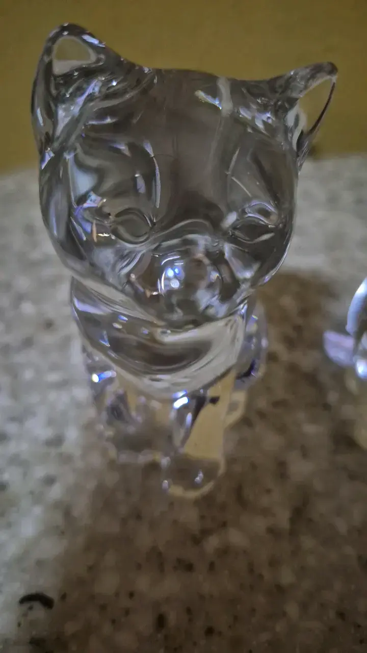 Figuras decorativas de cristal en forma de gato - 3