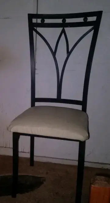 Juego de comedor de vidrio y metal con sillas - miniatura 3