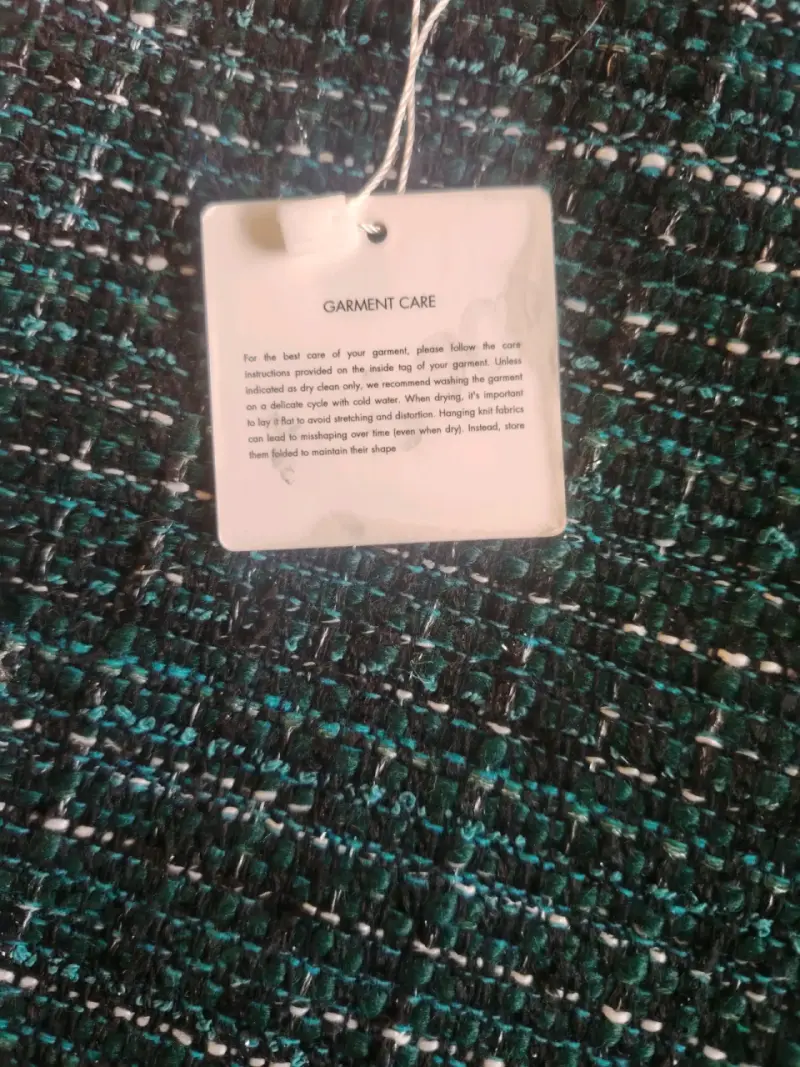 Falda Ellie Makir de tweed verde - 3