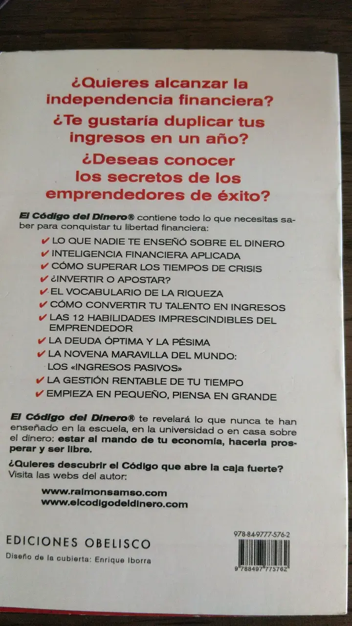 Libro El Código del Dinero de Raimon. ALTERNATIVO - 3
