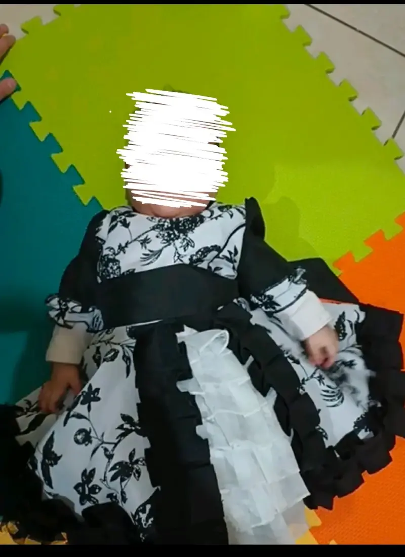 Vestido de huasita para bebé talla 6 meses - 2