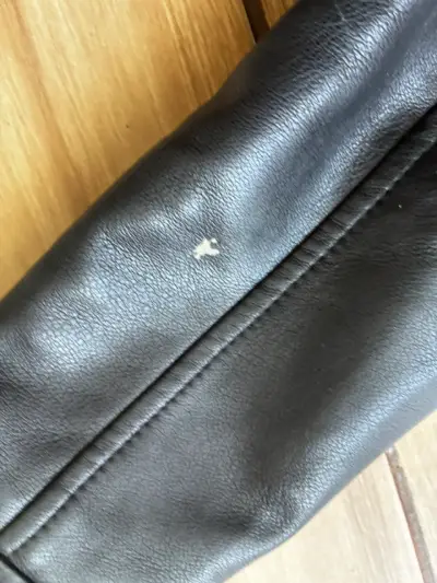 Chaqueta de cuero negra cierre metálico zara kids - miniatura 3