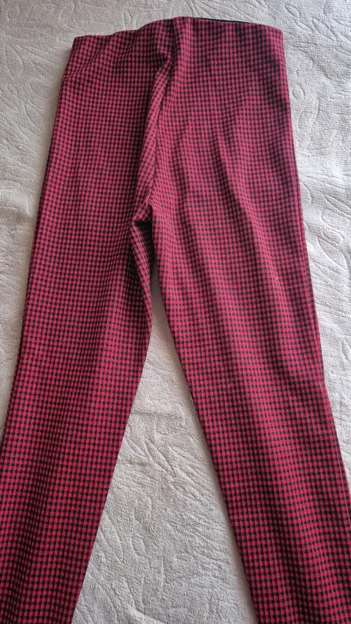 Pantalones a cuadros rojos y negros talla XS - 3
