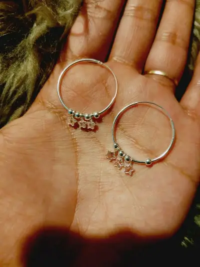 Set de Aros de Plata con Diseños Variados - miniatura 1