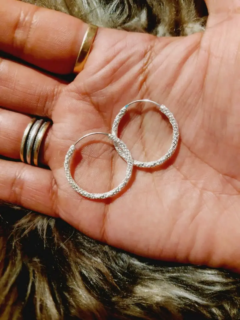 Set de Aros de Plata con Diseños Variados - 4