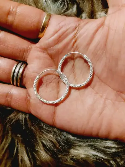 Set de Aros de Plata con Diseños Variados - miniatura 4