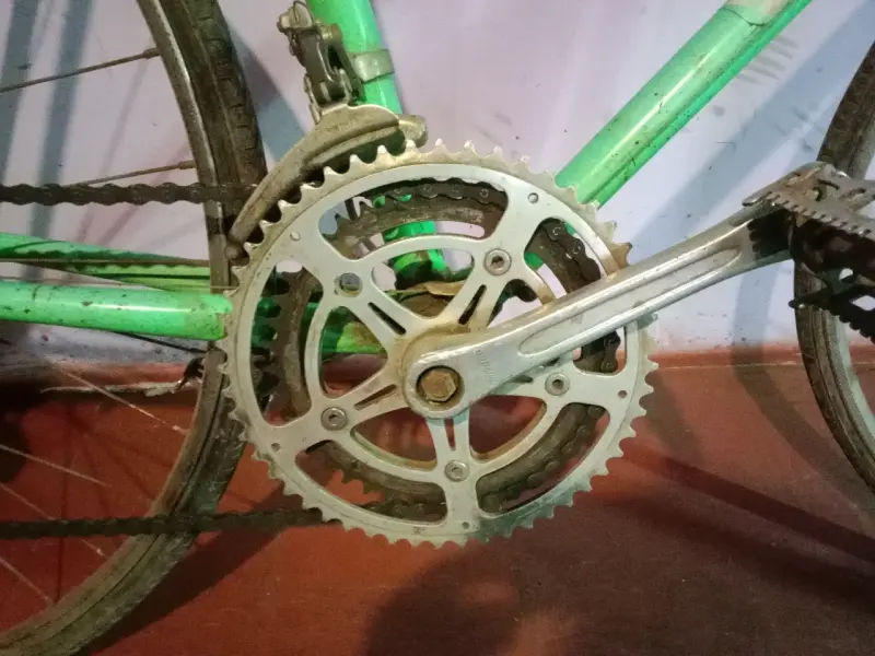 Bicicleta de carretera Bianchi verde vintage - 3