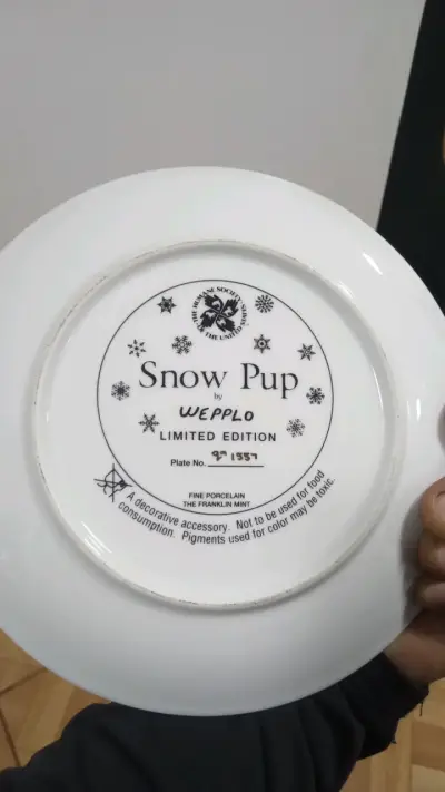 Plato decorativo de porcelana con diseño de foca - miniatura 2