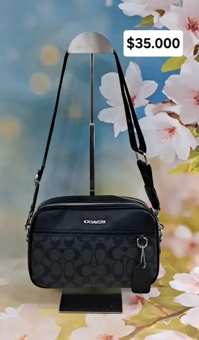 Crossbody Coach negro con logo - miniatura 1