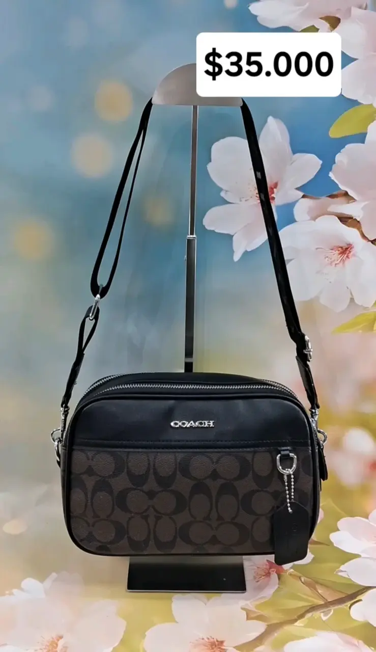 Crossbody Coach negro con logo - 6