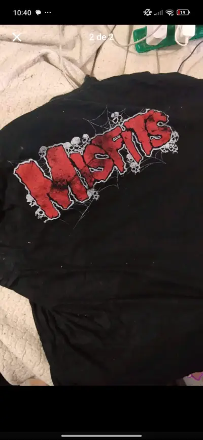 Polera Negra Misfits con Diseño de Calavera - miniatura 2