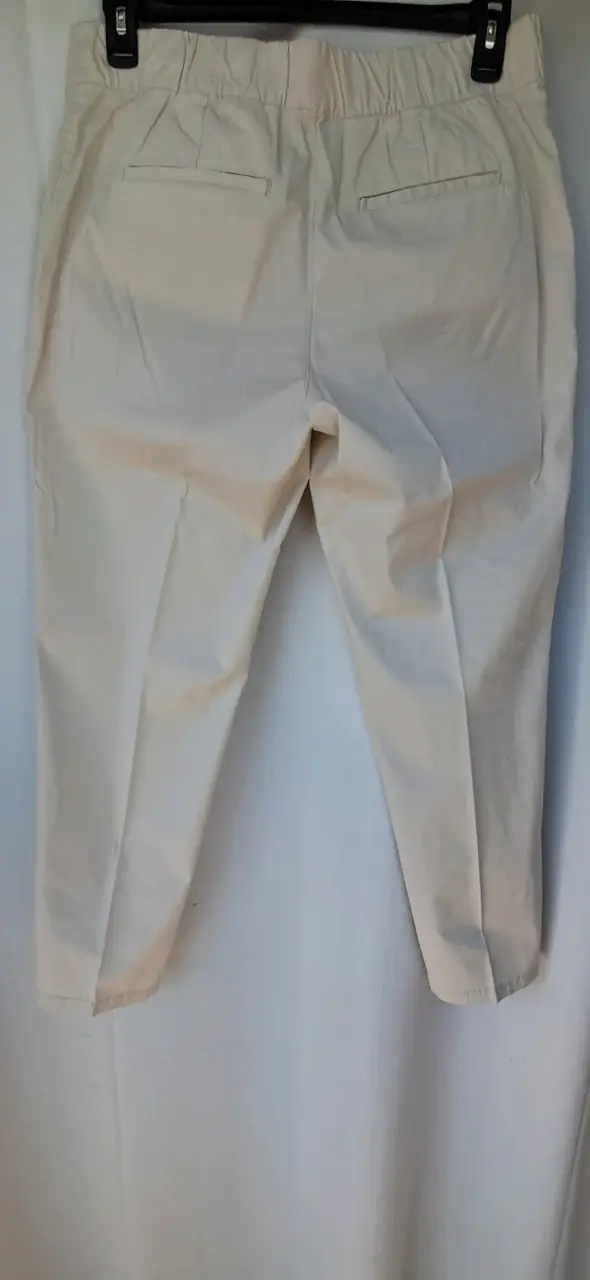 Pantalones beige de algodón H&M talla 44 - 2