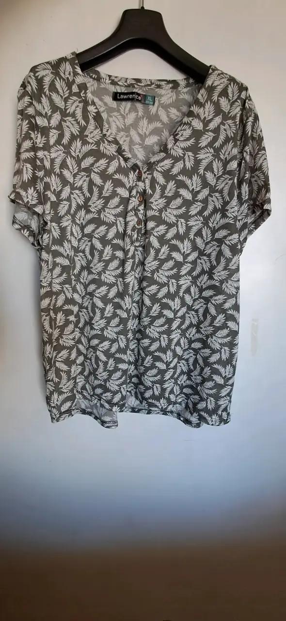 Blusa estampada de hojas Lawrence XL - 1