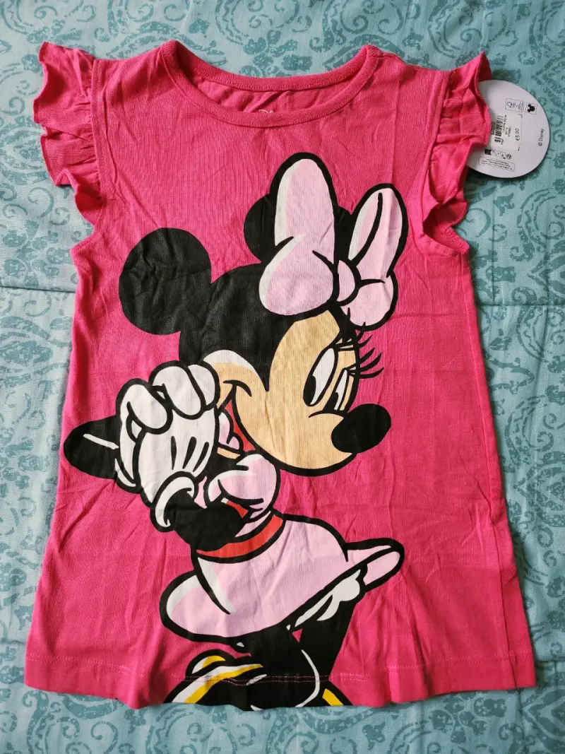 Vestido infantil Minnie Mouse rosa