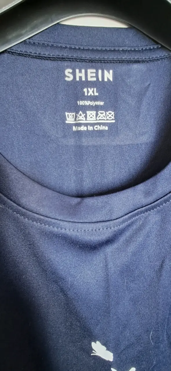 Polera azul con diseño de gato Shein - 3