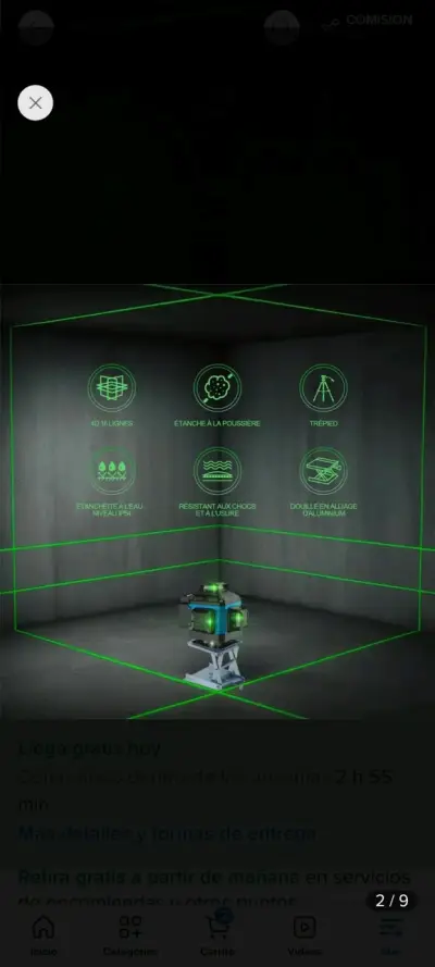 Nivel láser 3D con trípode y accesorios - miniatura 4