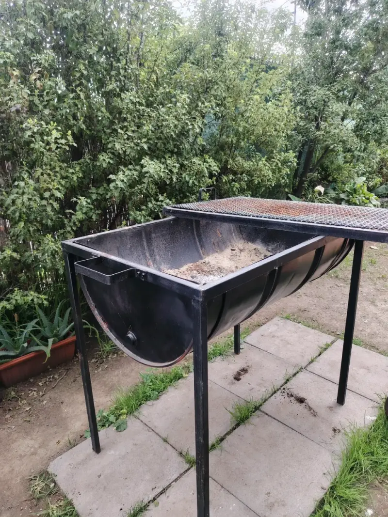 Parrilla de tambor metálica para asados - 2