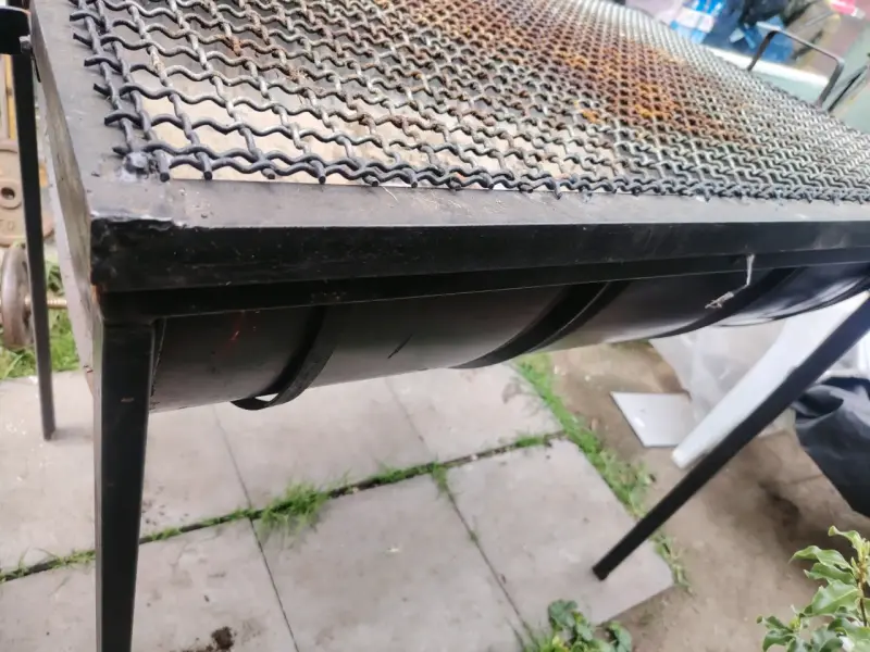 Parrilla de tambor metálica para asados - 4
