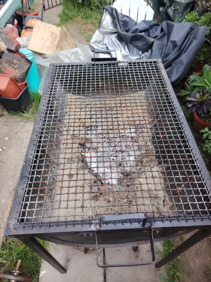Parrilla de tambor metálica para asados - 6