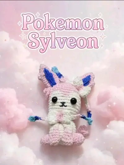 Amigurumi Pokémon Sylveon y Cyndaquil hechos a mano - miniatura 1