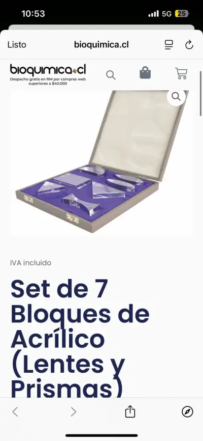 Set de Prismas y Lentes Ópticas de Acrílico 7 Piez - miniatura 5