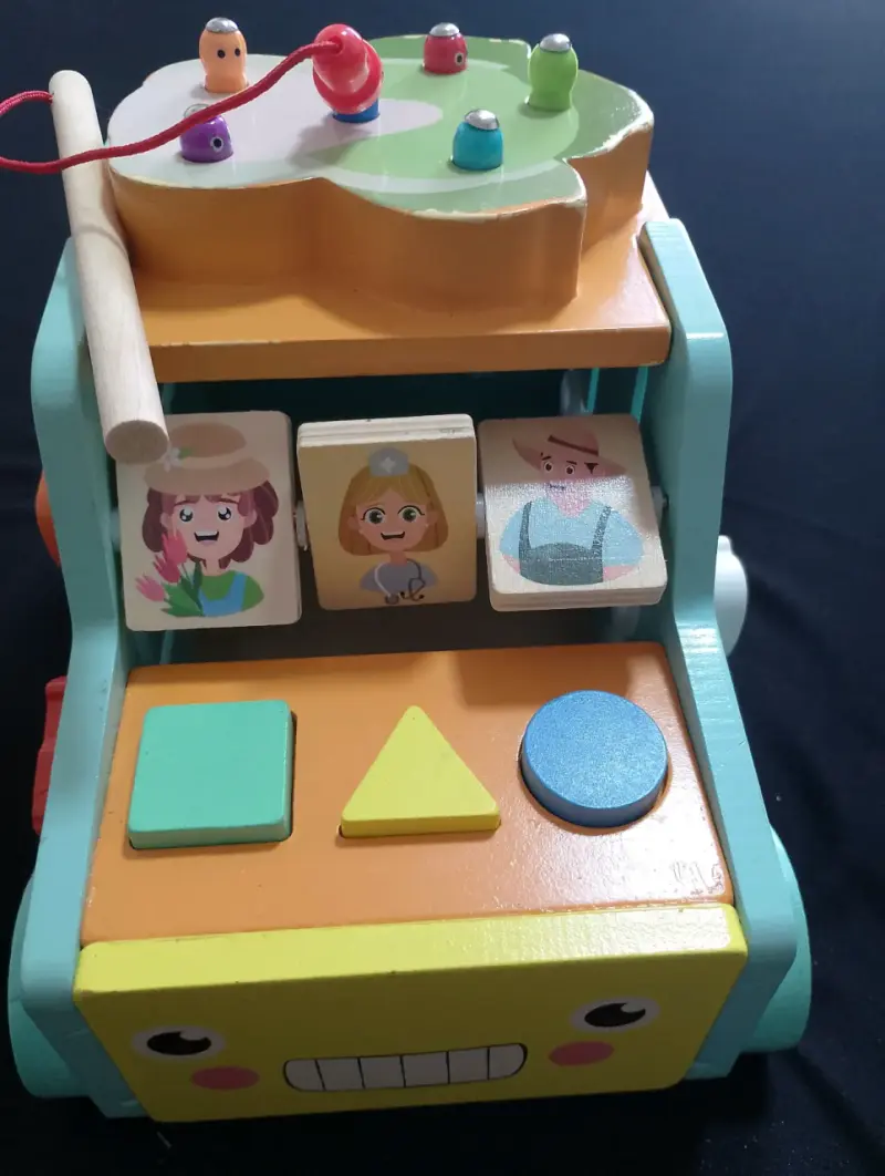 Camión de madera educativo para niños - 4