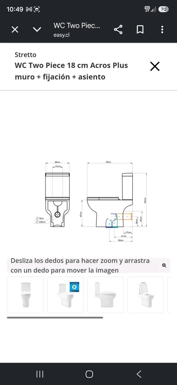 WC Stretto Movilidad Reducida en excelente estado - 6