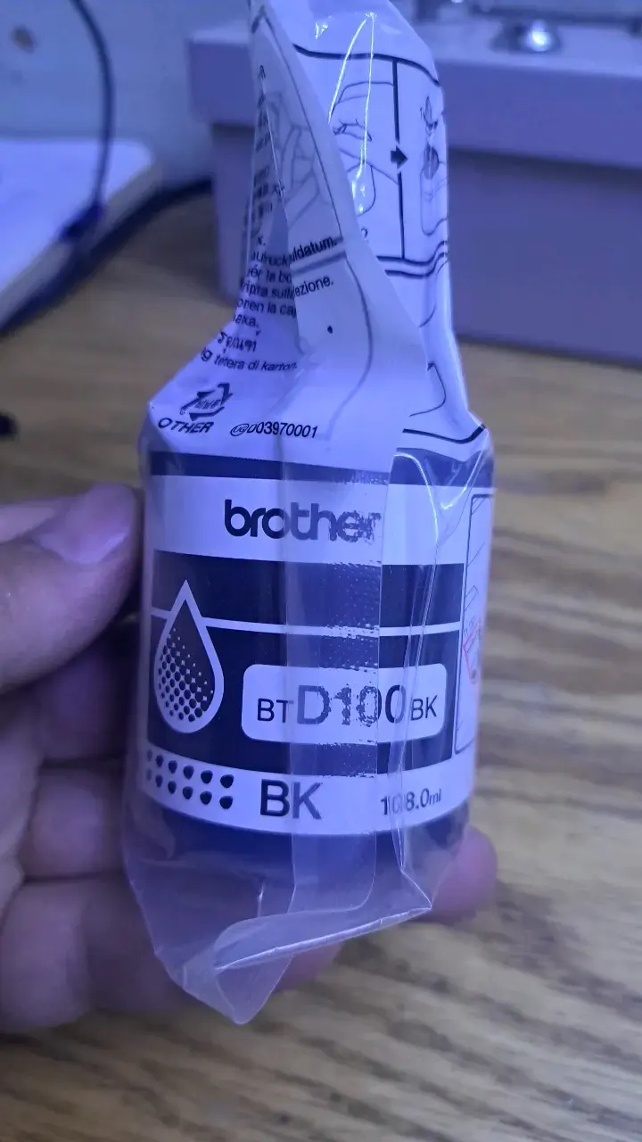 Tinta negra Brother BT D100 BK para impresoras
