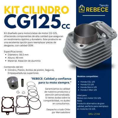 Kit de Cilindro para Moto CG125 - miniatura 2