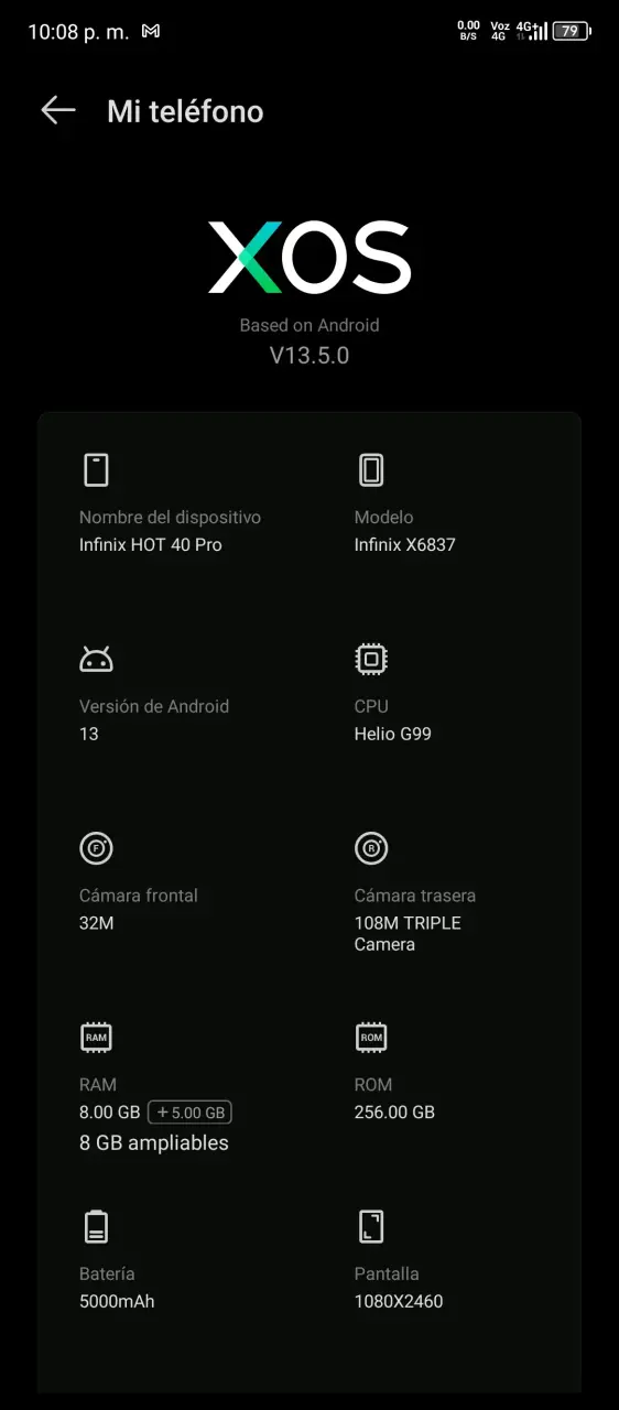 Smartphone Infinix HOT 40 Pro 256GB Azul - 3