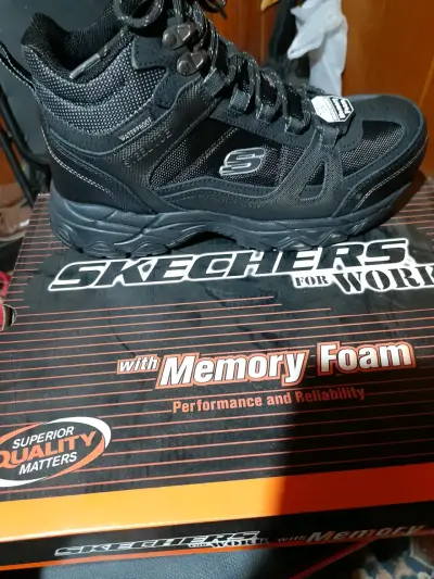 Botas de trabajo impermeables Skechers negras - miniatura 2