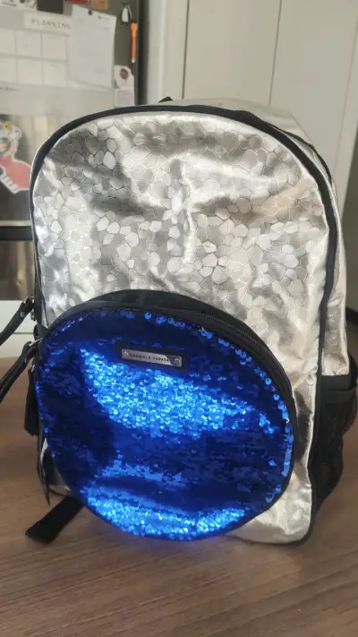 Mochila Gabriela Zapata con lentejuelas azules - miniatura 4