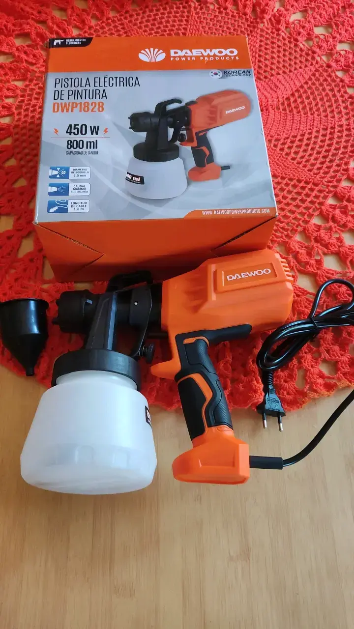 Pistola eléctrica de pintura Daewoo 450W 800ml