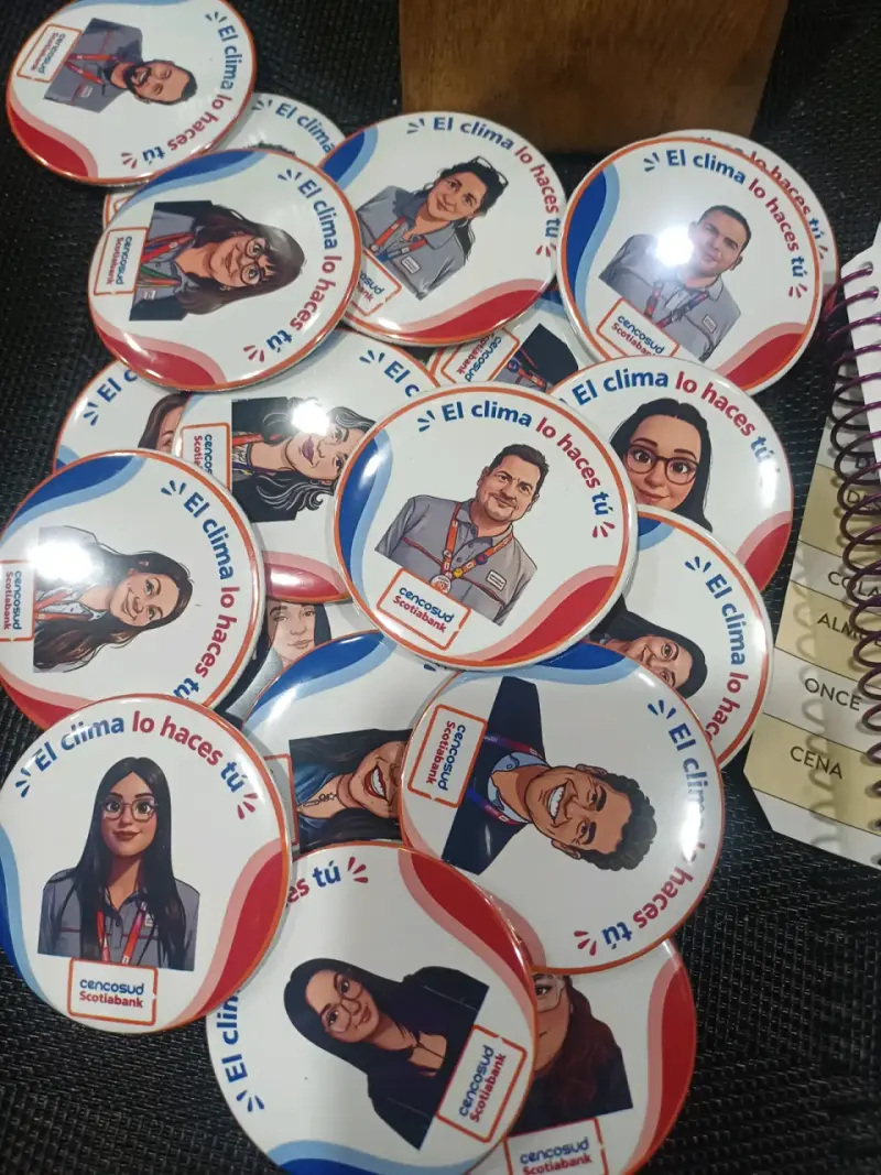 Chapas personalizadas Cencosud Scotiabank