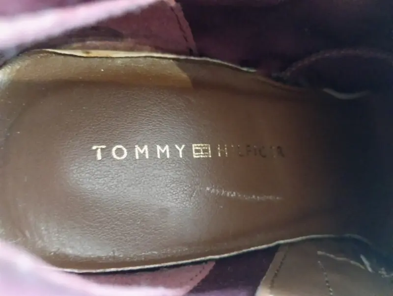Botines de cuero marrón Tommy Hilfiger con tacón alto - 4