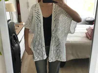 Cárdigan tejido blanco Hollister XS/S - miniatura 1