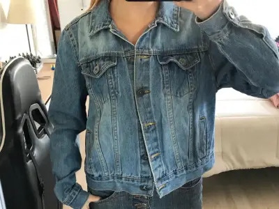 Chaqueta de Mezclilla Denim para Mujer Talla L - miniatura 1