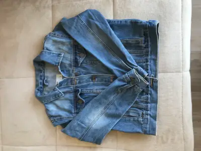 Chaqueta de Mezclilla Denim para Mujer Talla L - miniatura 2
