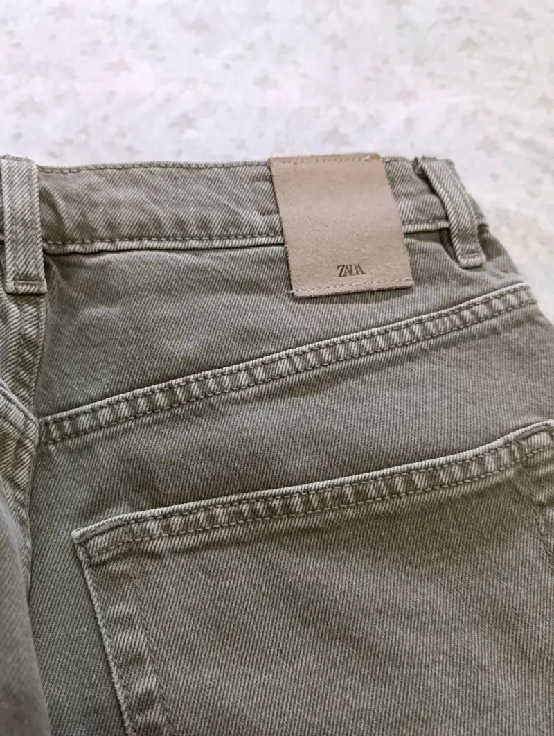 Shorts de mezclilla verdes Zara - 3